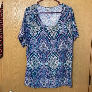 Croft & Barrow Textured (Pattern) Short Sleeves Shirt